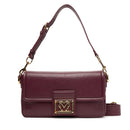 Borsa Donna a Spalla con Tracolla LOVE MOSCHINO color Vino con Placca Quadrata con Logo