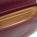 Borsa Donna a Spalla con Tracolla LOVE MOSCHINO color Vino con Placca Quadrata con Logo