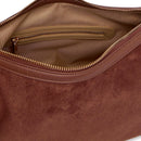 Borsa Donna Hobo Bag Large LOVE MOSCHINO linea Signature Zip in Velour color Cuoio