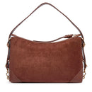 Borsa Donna Hobo Bag Large LOVE MOSCHINO linea Signature Zip in Velour color Cuoio