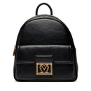 Zaino Donna LOVE MOSCHINO Nero con Placca Quadrata con Logo