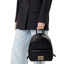 Zaino Donna LOVE MOSCHINO Nero con Placca Quadrata con Logo