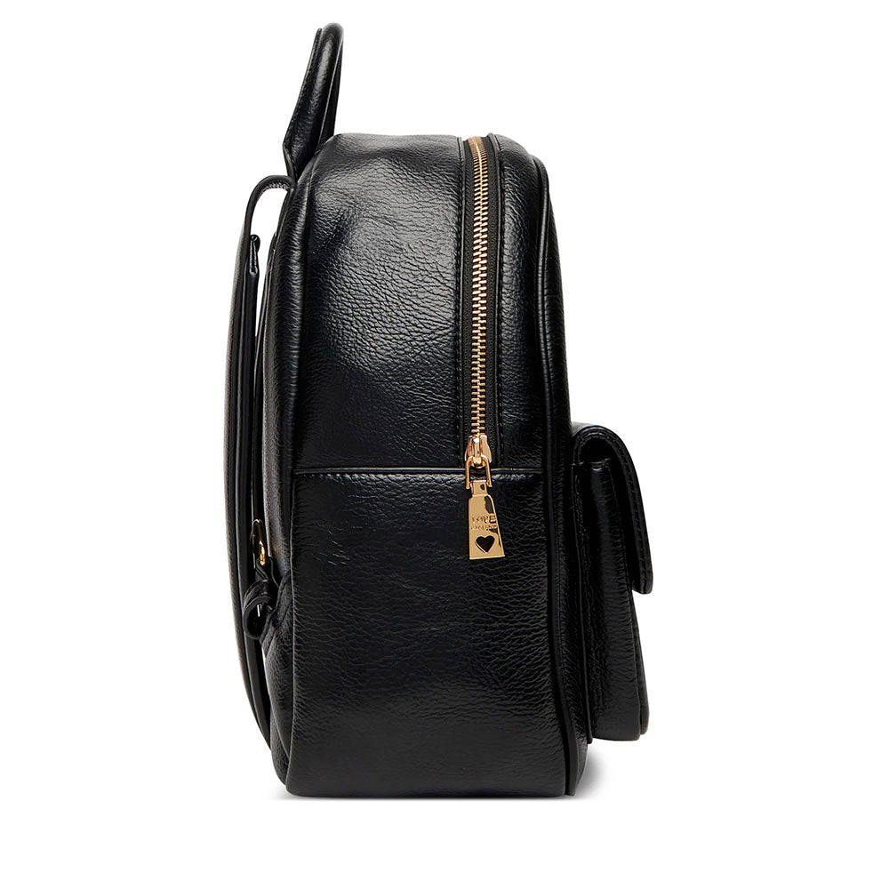 Zaino Donna LOVE MOSCHINO Nero con Placca Quadrata con Logo