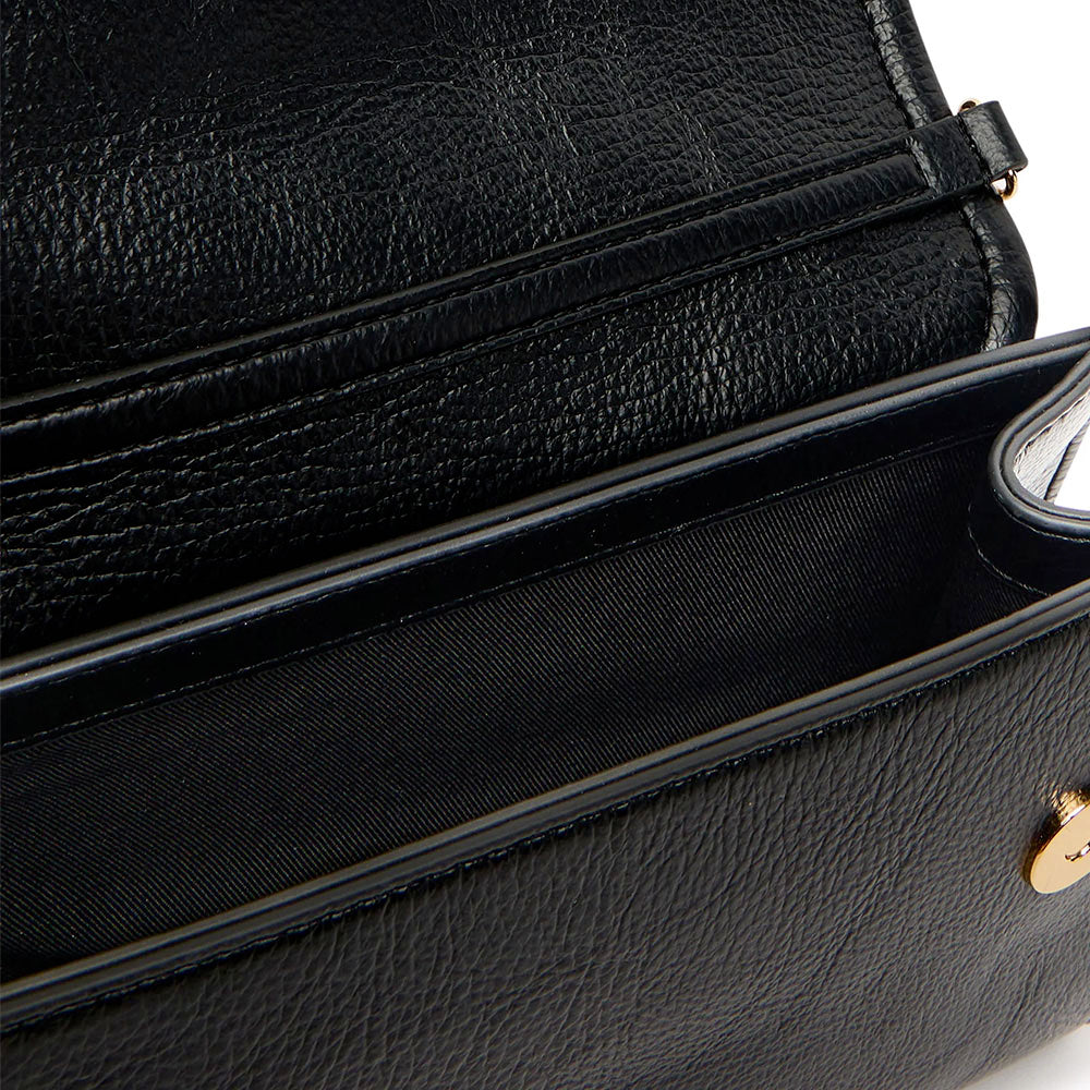 Clutch Donna con Tracolla LOVE MOSCHINO Nera con Placca Quadrata con Logo