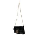 Clutch Donna con Tracolla LOVE MOSCHINO Nera con Placca Quadrata con Logo