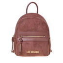 Zaino Donna LOVE MOSCHINO linea Signature Zip in Velour color Cuoio