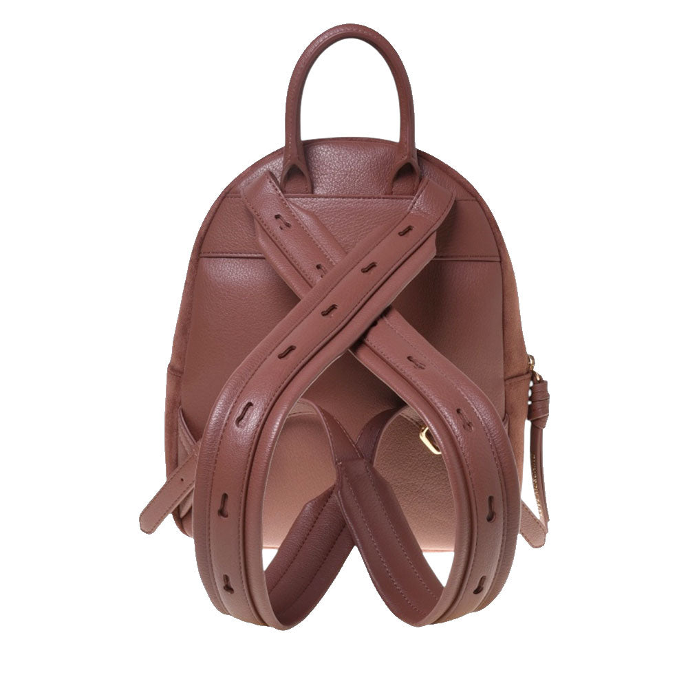 Zaino Donna LOVE MOSCHINO linea Signature Zip in Velour color Cuoio