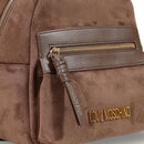 Zaino Donna LOVE MOSCHINO linea Signature Zip in Velour Marrone