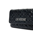 Borsa Donna a Tracolla LOVE MOSCHINO linea Quilted colore Nero e Nikel