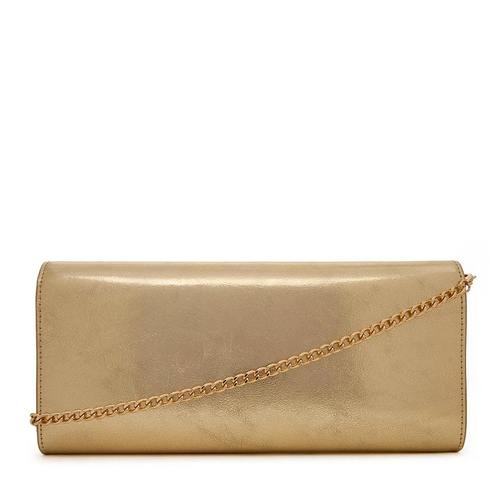 Clutch Donna con Tracolla LOVE MOSCHINO effetto Metallizzato Oro