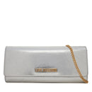 Clutch Donna con Tracolla LOVE MOSCHINO effetto Metallizzato Argento