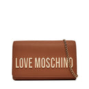 Damen-Clutch mit Schultergurt LOVE MOSCHINO Smart Daily Maxi Lettering-Linie in der Farbe Walnuss