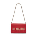 Damen-Clutch mit Schultergurt LOVE MOSCHINO Smart Daily Maxi-Schriftzug Rote Linie