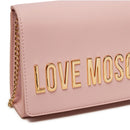 Damen-Clutch mit Schultergurt LOVE MOSCHINO Smart Daily Maxi-Schriftzug Rosa Linie