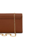 Damen-Clutch mit Umhängeriemen LOVE MOSCHINO Modell Smart Daily Bag Lettering Logo in Kastanienbraun