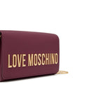 Clutch Donna con Tracolla LOVE MOSCHINO linea Smart Daily Bag Lettering Logo color Vino