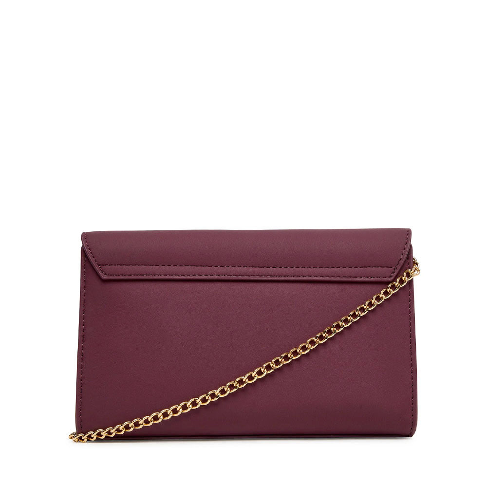 Clutch Donna con Tracolla LOVE MOSCHINO linea Smart Daily Bag Lettering Logo color Vino