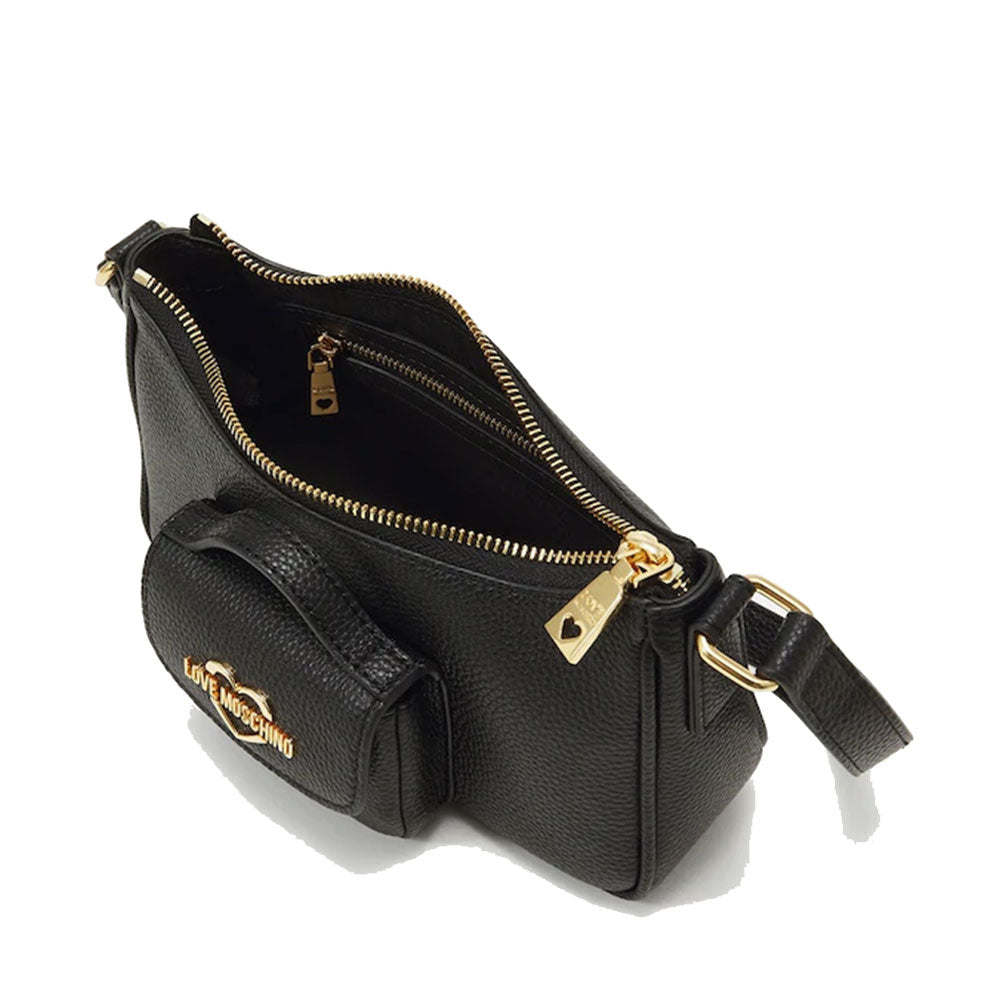 Hobo Bag Donna LOVE MOSCHINO in Pelle Nera