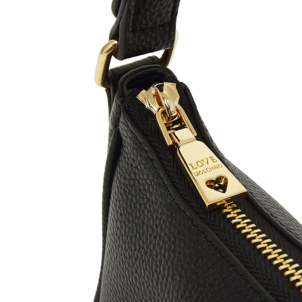 LOVE MOSCHINO Damen Hobo Bag aus schwarzem Leder