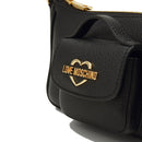 LOVE MOSCHINO Damen Hobo Bag aus schwarzem Leder