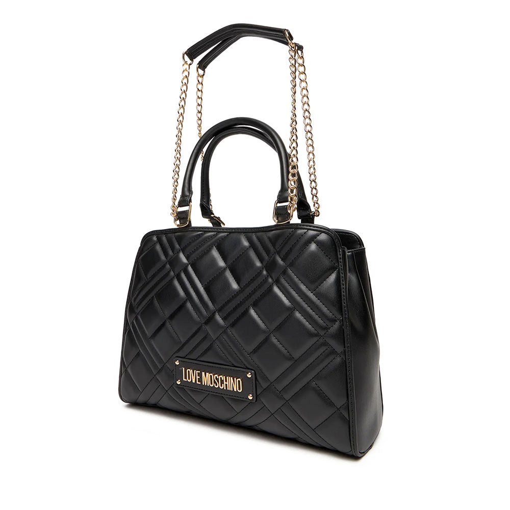 Gesteppte Damen-Shopper LOVE MOSCHINO Modell Quilted in Schwarz
