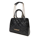 Gesteppte Damen-Shopper LOVE MOSCHINO Modell Quilted in Schwarz