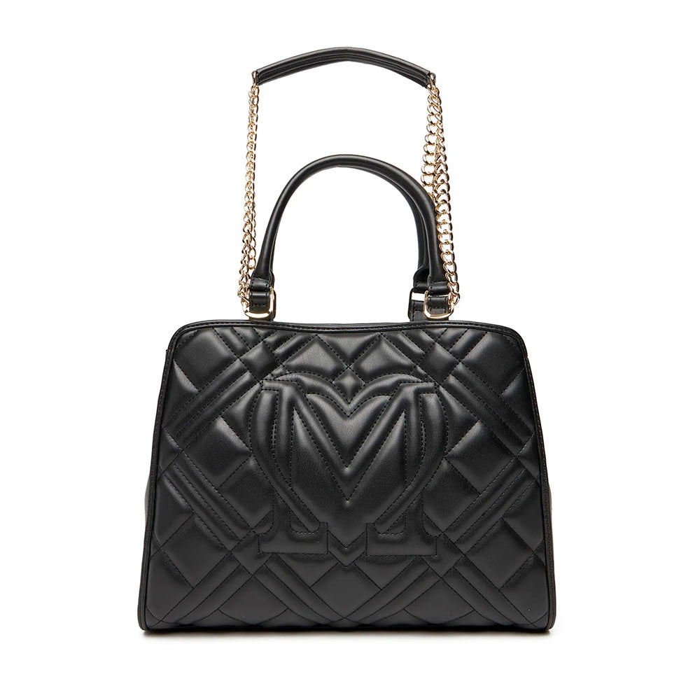 Gesteppte Damen-Shopper LOVE MOSCHINO Modell Quilted in Schwarz