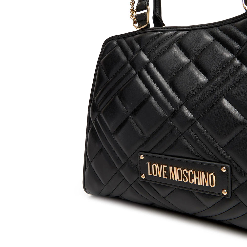 Gesteppte Damen-Shopper LOVE MOSCHINO Modell Quilted in Schwarz