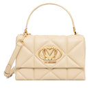 Borsa Donna a Mano con Tracolla LOVE MOSCHINO linea Embossed Trapuntata color Burro