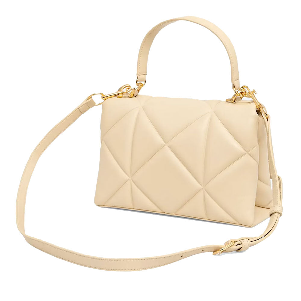 Borsa Donna a Mano con Tracolla LOVE MOSCHINO linea Embossed Trapuntata color Burro