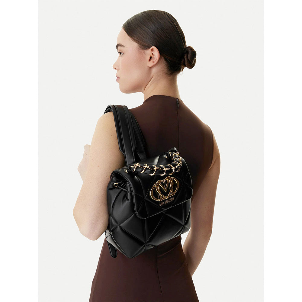 Zaino Donna LOVE MOSCHINO linea Embossed Trapuntata color Burro