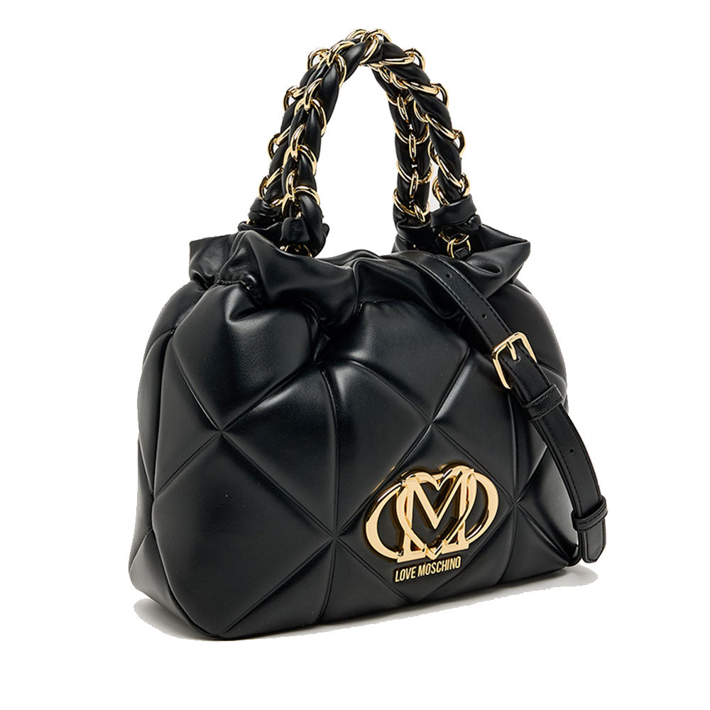 Borsa Donna Secchiello Small LOVE MOSCHINO linea Embossed Trapuntata Nera