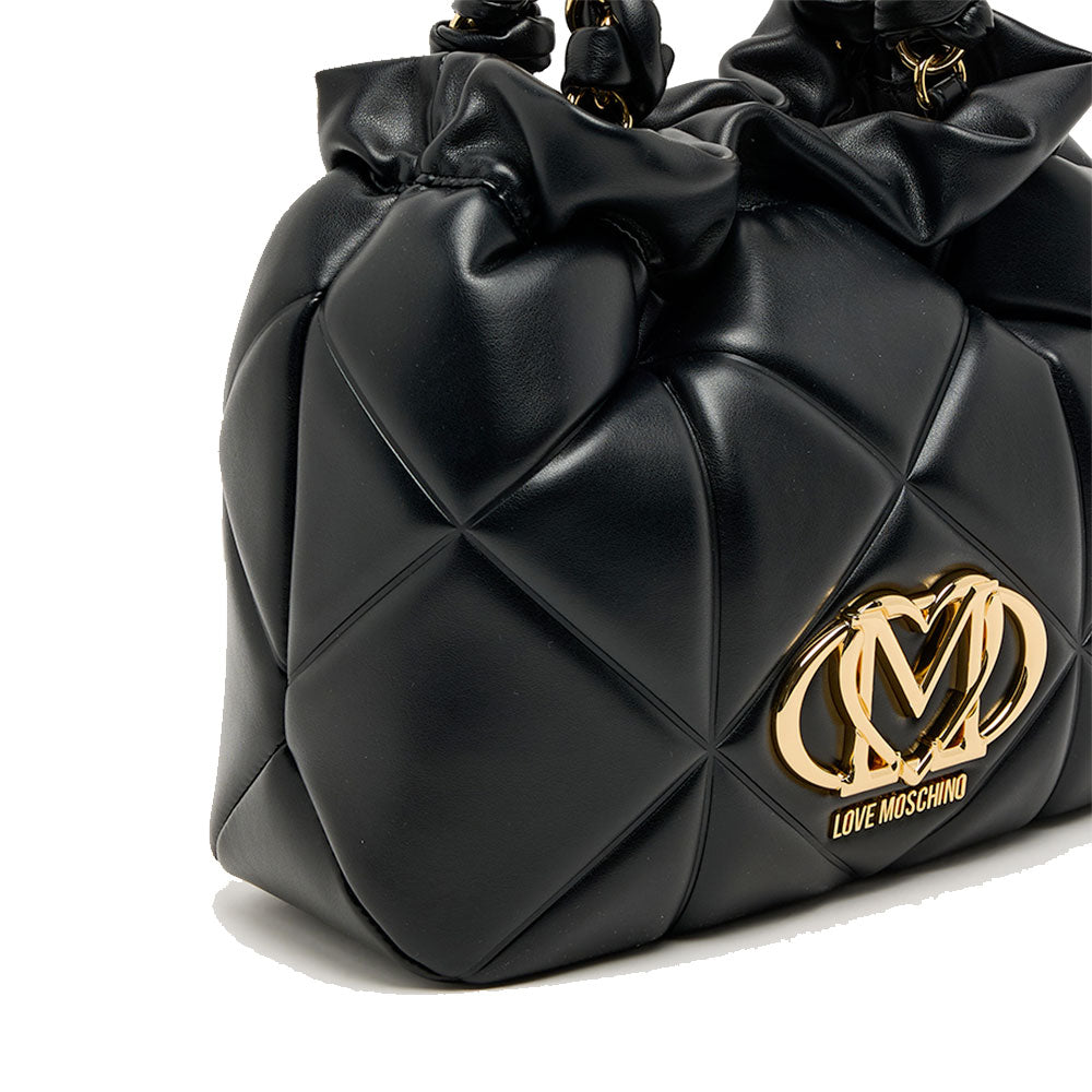 Borsa Donna Secchiello Small LOVE MOSCHINO linea Embossed Trapuntata Nera