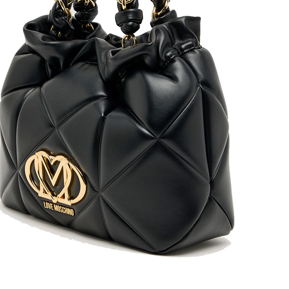 Borsa Donna Secchiello Small LOVE MOSCHINO linea Embossed Trapuntata Nera