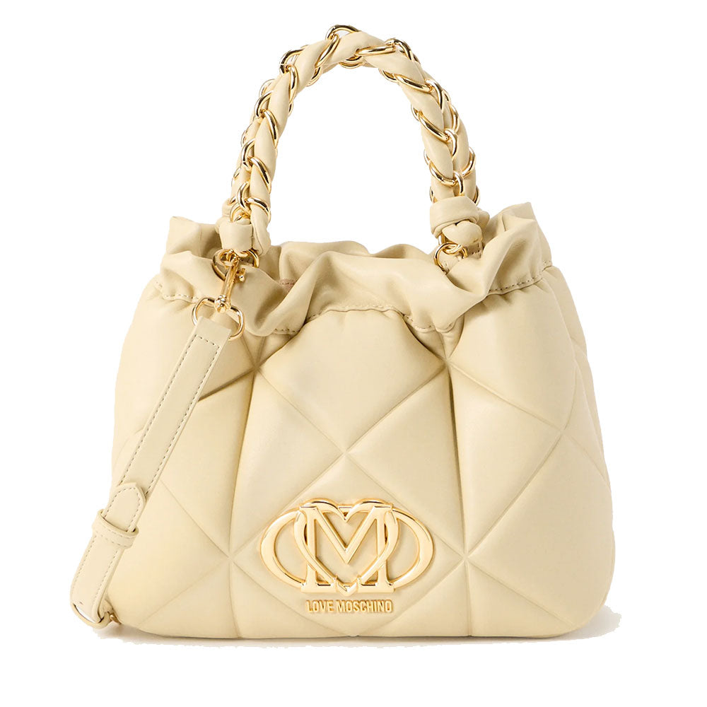 Borsa Donna Secchiello Small LOVE MOSCHINO linea Embossed Trapuntata color Burro