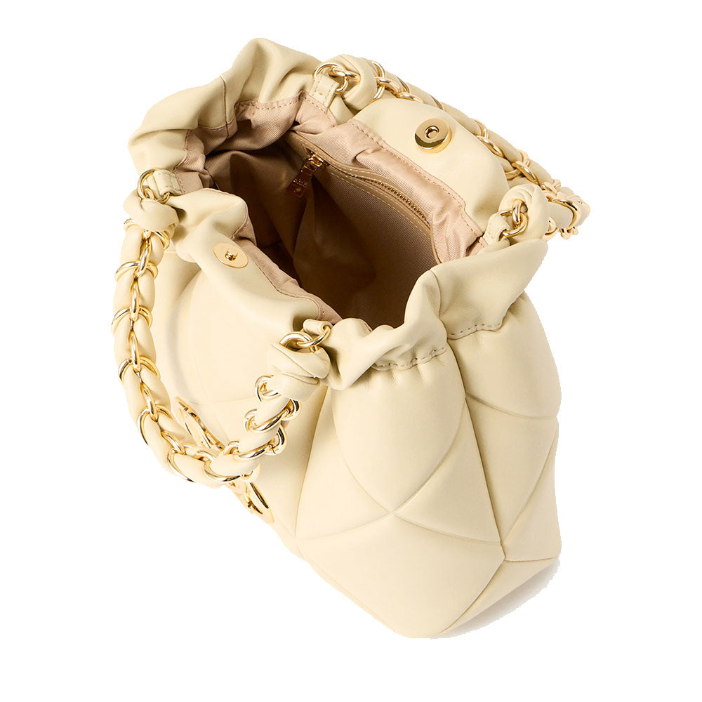 Borsa Donna Secchiello Small LOVE MOSCHINO linea Embossed Trapuntata color Burro
