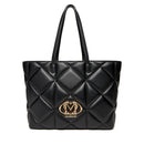 Shopping Bag Large LOVE MOSCHINO linea Embossed Trapuntata Nera