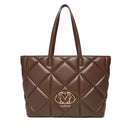 Shopping Bag Large LOVE MOSCHINO linea Embossed Trapuntata Marrone
