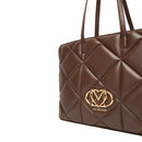 Shopping Bag Large LOVE MOSCHINO linea Embossed Trapuntata Marrone