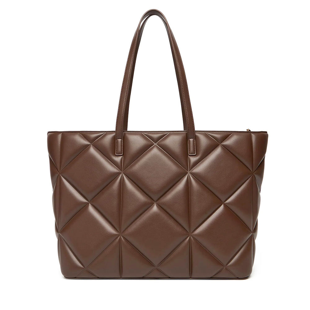 Shopping Bag Large LOVE MOSCHINO linea Embossed Trapuntata Marrone