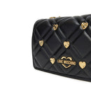 Borsa Donna a Spalla e Tracolla LOVE MOSCHINO linea Heart Studs Nera