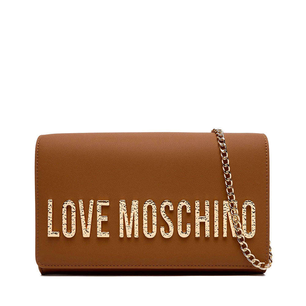 Clutch Donna con Tracolla LOVE MOSCHINO color Cuoio con Maxi Logo