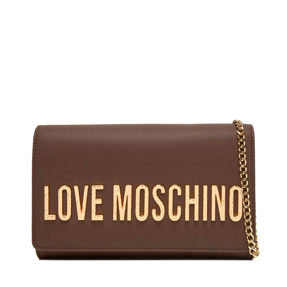 Clutch Donna con Tracolla LOVE MOSCHINO Marrone con Maxi Logo