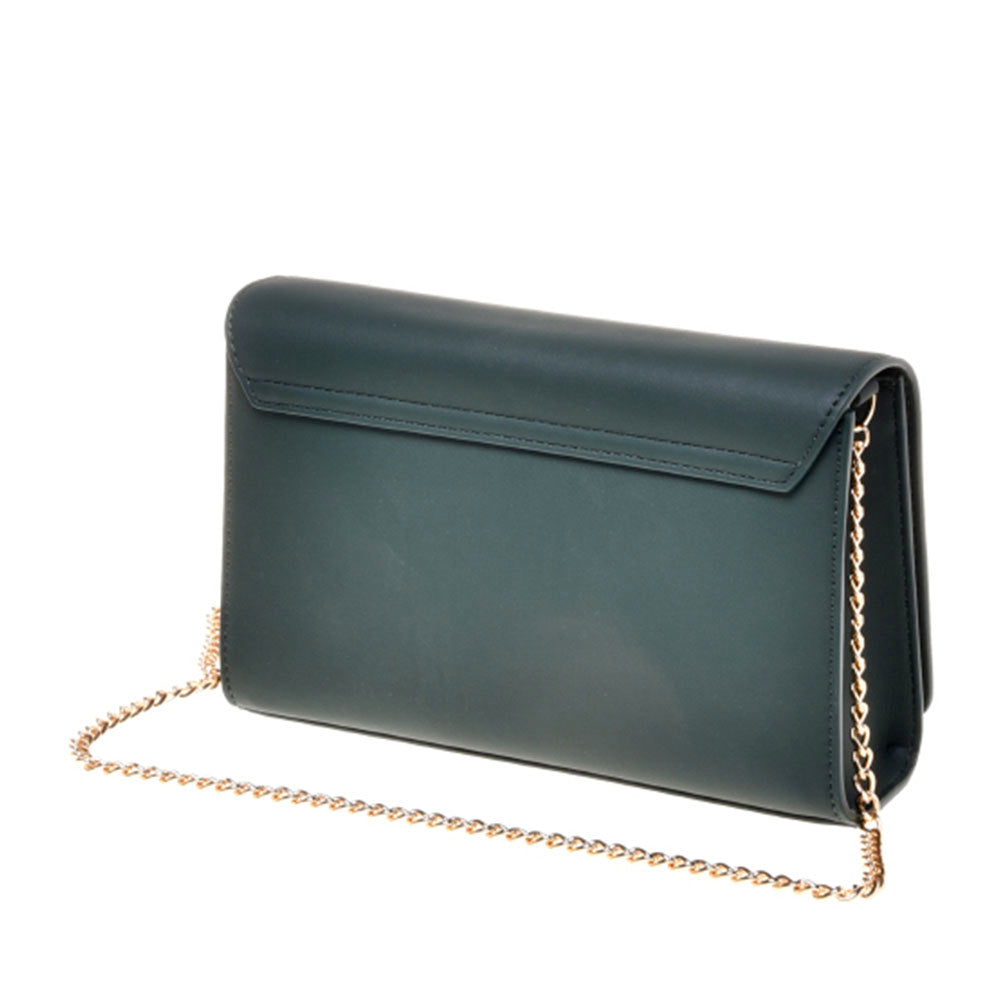 Clutch Donna con Tracolla LOVE MOSCHINO Verde con Maxi Logo