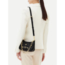 LOVE MOSCHINO Damen-Schultertasche, Herznieten-Linie, Schwarz