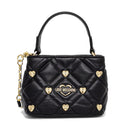 LOVE MOSCHINO Damenhandtasche, Herznieten-Linie, Schwarz