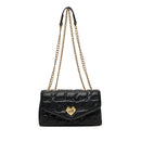 LOVE MOSCHINO 
Schwarze Schulter- und Umhängetasche mit All Over gesticktem Logo