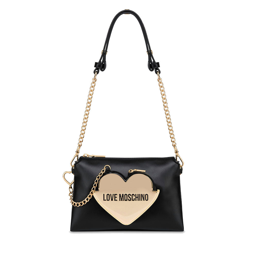 LOVE MOSCHINO Damen Umhängetasche Baby Heart Linie Schwarz