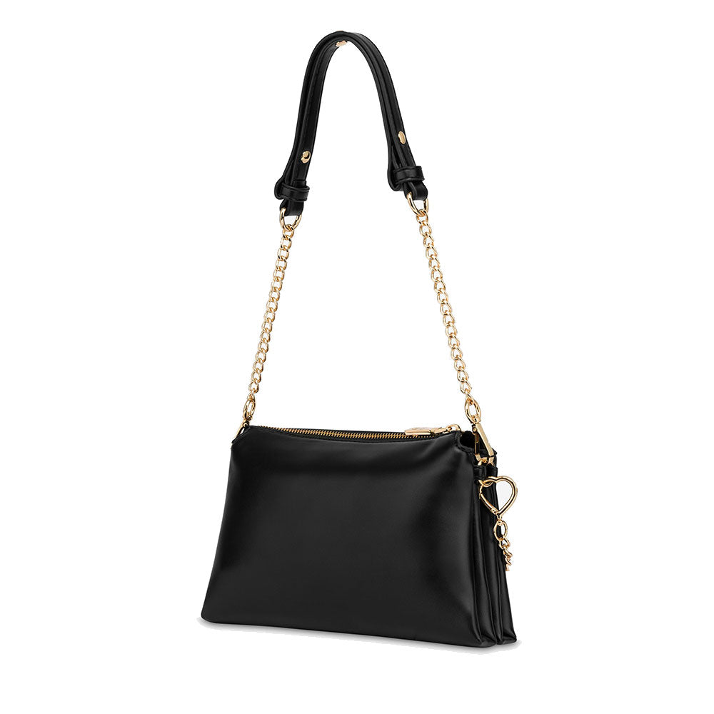 LOVE MOSCHINO Damen Umhängetasche Baby Heart Linie Schwarz