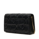 Clutch Donna con Tracolla LOVE MOSCHINO Nera con Logo Ricamato All Over